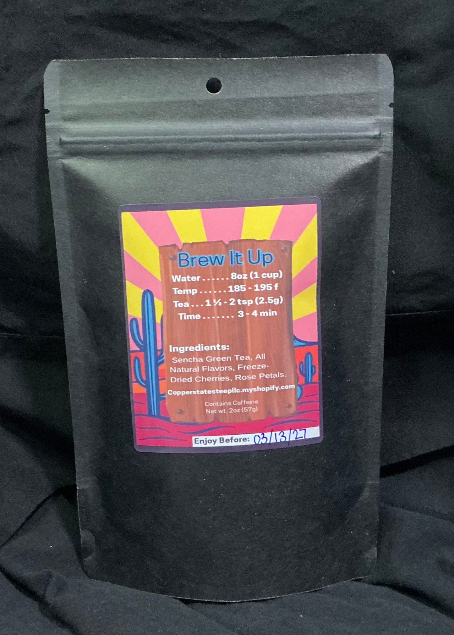 Cherry Rose Sencha Naturally Flavored Loose Leaf Green Tea 2 oz